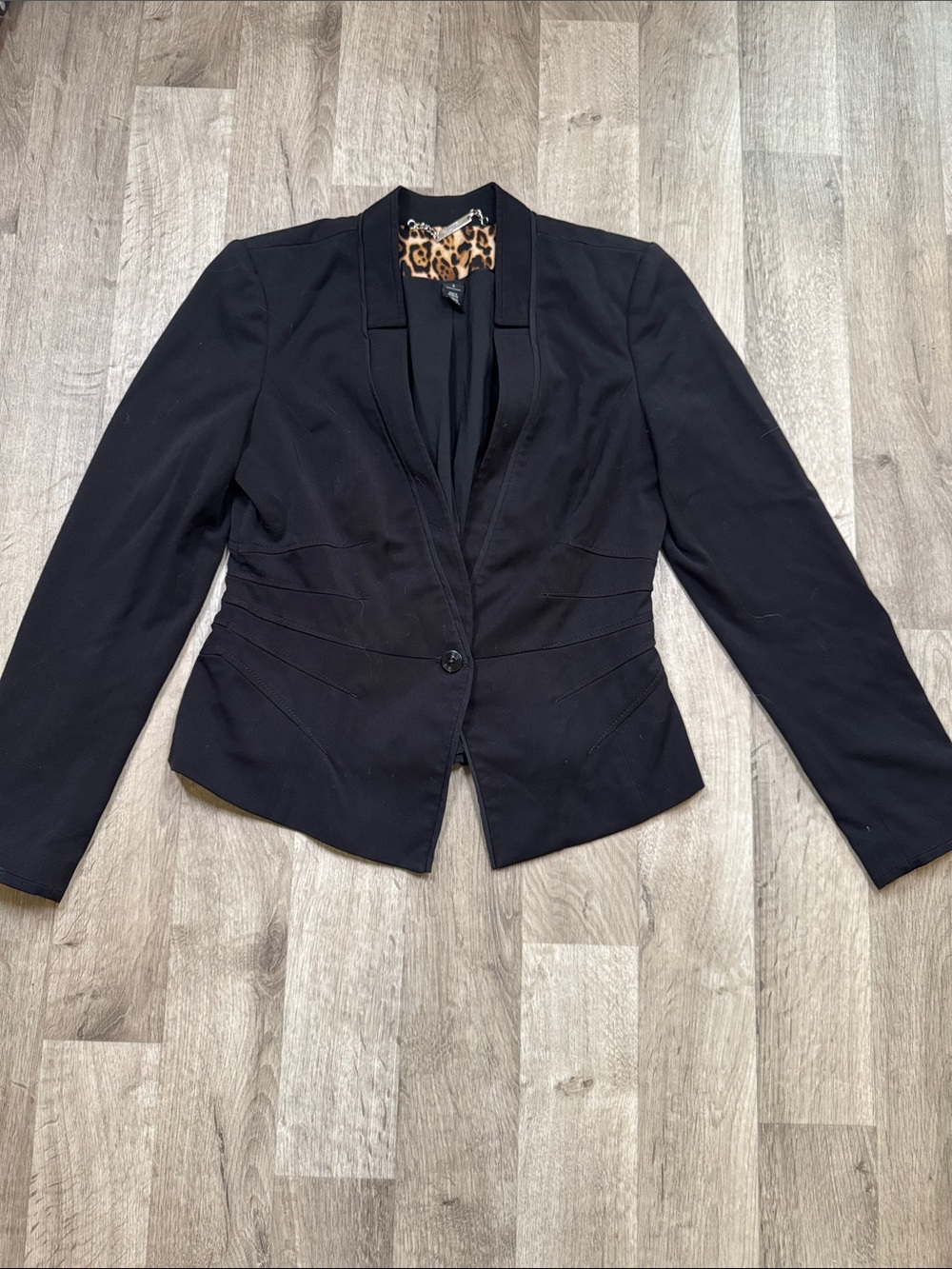White House Black Market Black Women's Tailored Single-Button Blazer. Size 8
